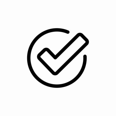 işlem tamamlanmış simge işareti vektörü