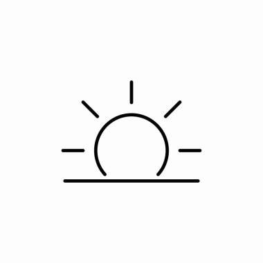 gün batımı görünümü simgesi işareti vektörü