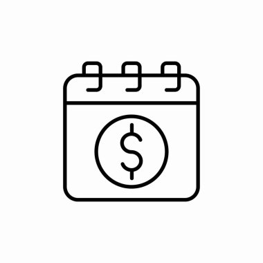 Takvim simge işaret vektörünü finanse eder