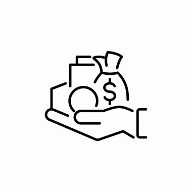 finansal eşyalar simge işaret vektörü