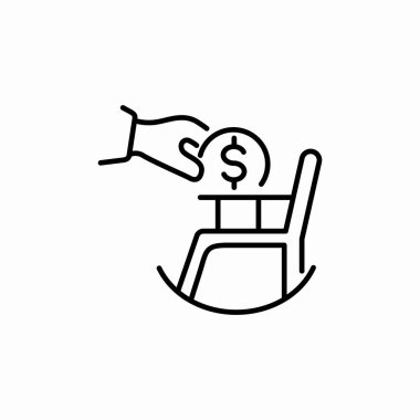 finansal plan simgesi imza vektörü