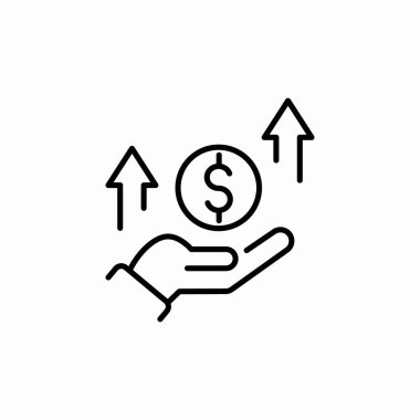 finansal yükselme simgesi işareti vektörü