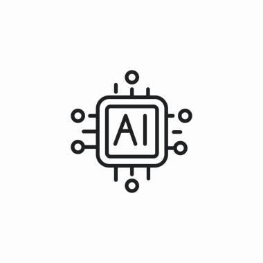 ai sistem simgesi işareti vektörü