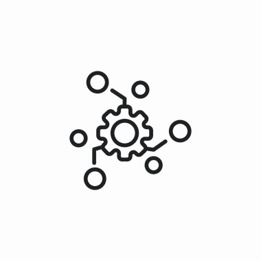 teknoloji dişli simgesi işaret vektörü