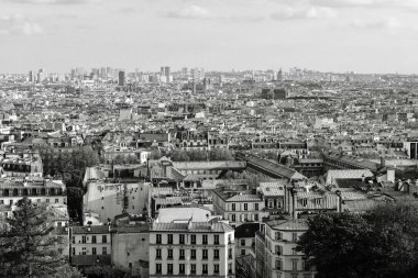 paris city panorama view from the eiffel tower