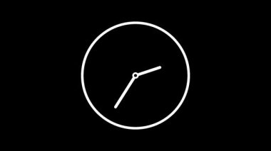 Soyut Saat canlandırması, 24 saat ok hızlı döndürülmüş 4k canlandırması.