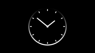 Soyut Saat canlandırması, 24 saat ok hızlı döndürülmüş 4k canlandırması.