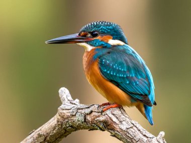 Parlak mavi bir vücudu olan küçük bir balıkçı ve kulaklarında kırmızımsı kahverengi bir iz yok. Gözlerin üstündeki bölgede kırmızımsı kahverengi bir işaret ve kulakların kenarında beyaz işaretler var. Baş ve boyun koyu mavi ve parlak mavi yatay çizgilere sahiptir..