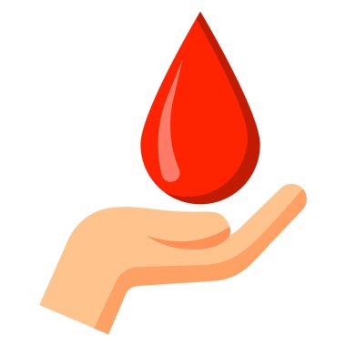 Kırmızı kan bağışı eli.