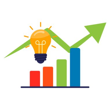 business idea flat icon design, vector