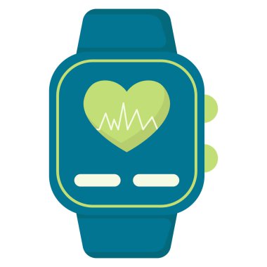 kalp atış hızı simgesi, düz tasarım