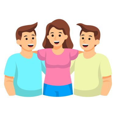 Mutlu arkadaşlar karakterleri birleştirir