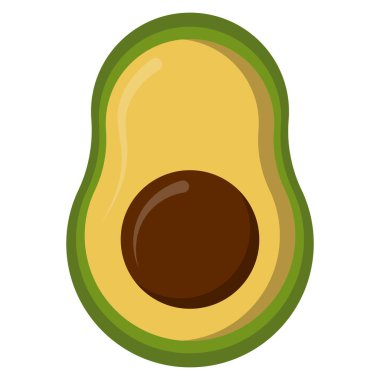 Avokado izole vektör simgesi kolayca değiştirilebilir ya da düzenlenebilir