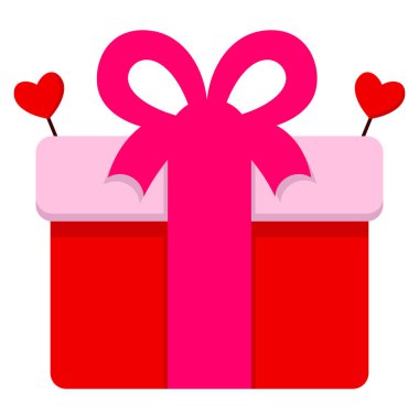 Kırmızı fiyonklu hediye kutusu