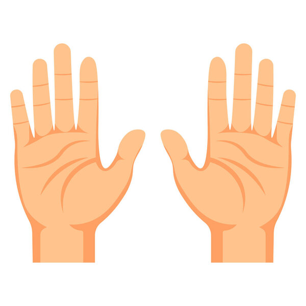 hands with open palms vector illustration design