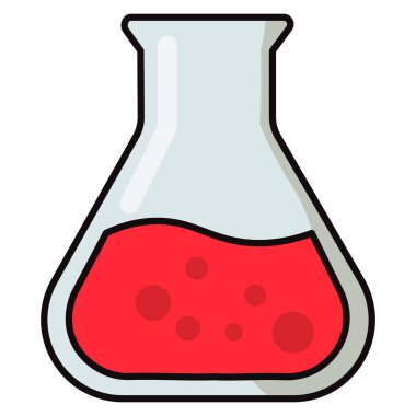 doldurulmuş tasarım içinde matara laboratuvar simgesi