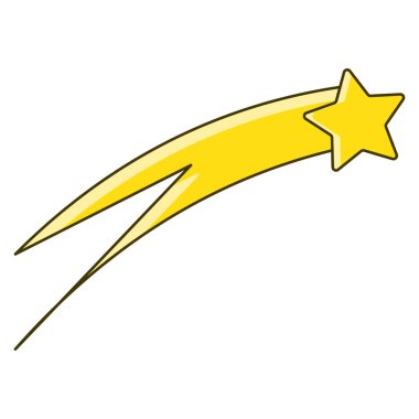 çizgi film doodle yıldız, vektör çizim