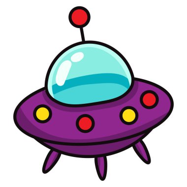 UFO karikatür vektör çizimi