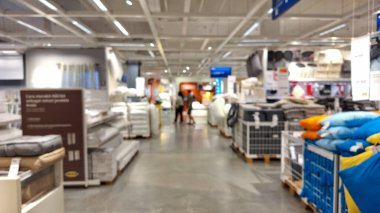 Dünyanın en büyük mobilya şirketinin bulanık arka planı Alam Sutera Mangerang, Endonezya.