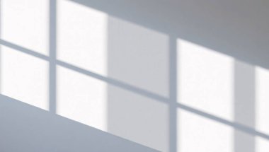 Penceresi olan modern beyaz iç mekan