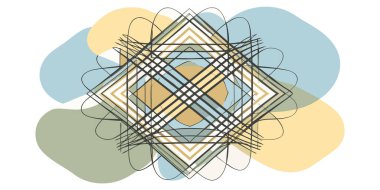 Eşkenar dörtgen ve üçgenli geometrik desen. vektör illüstrasyonu