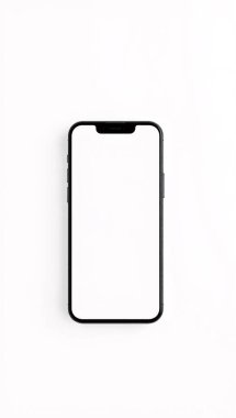 Boş kapaklı boş bir akıllı telefon. beyaz arkaplanda izole.