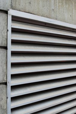 Metal havalandırma egzozuna yakın çekim