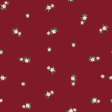 seamless pattern, Pattern with simple pretty small flowers, little floral liberty seamless texture background. Spring, summer romantic blossom flower garden seamless pattern for your designs- vector 