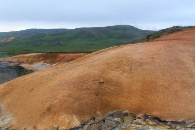 Gunnuhver termal yayları ve Atlantik Okyanusu kıyıları, Reykjanes UNESCO Global Geopark, Reykjanes Yarımadası, İzlanda