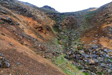 Gunnuhver termal yayları ve Atlantik Okyanusu kıyıları, Reykjanes UNESCO Global Geopark, Reykjanes Yarımadası, İzlanda
