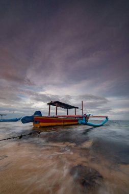 Geleneksel Jukung Teknesi Sunrise, Sanur Sahili, Bali