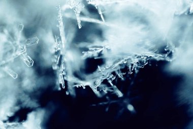 Çok Ayrıntılı Macro Kar Tanesi Soyutlaması