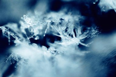 Çok Ayrıntılı Macro Kar Tanesi Soyutlaması