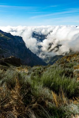 Bulutların üzerindeki Dağ Vadisi, Madeira Adası