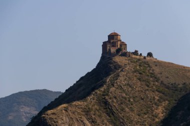 Mtskheta, Georgia 'daki Hilltop' taki Jvari Manastırı.