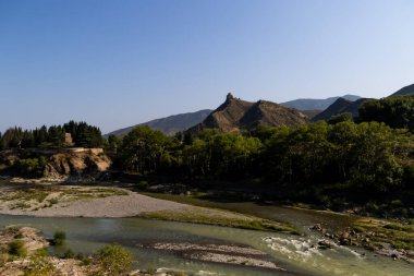 Mtskheta, Georgia 'daki Hilltop' taki Jvari Manastırı.