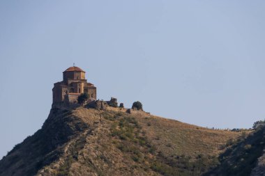Mtskheta, Georgia 'daki Hilltop' taki Jvari Manastırı.