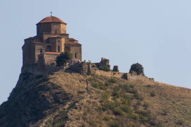 Mtskheta, Georgia 'daki Hilltop' taki Jvari Manastırı.