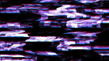 Renkli neon arızalı teknoloji arka planı. Dijital TV ses efekti. Bilgisayar korsanlığı. Hasar ekranı. Hackleme sırasında soyut hata. 3B görüntüleme.