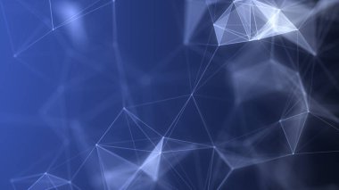 Teknoloji ağı bağlantısı, yapay zeka. Soyut iş tasarımı. Gelecekçi mavi şebeke sinir ağları. Uzayla ilgili büyük verileri harekete geçir. Sanal siber güvenlik geçmişi. 3B görüntüleme.