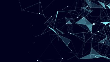 Teknoloji ağı bağlantısı, yapay zeka. Soyut vektör iş tasarımı. Gelecekçi mavi şebeke sinir ağları. Uzayla ilgili büyük verileri harekete geçir. Sanal siber güvenlik geçmişi.