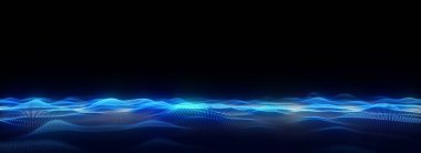 Soyut teknoloji renkleri hareket eden noktalarla dalgalanıyor. Dijital arka planda karanlık siber uzay. Bağlantı büyük veri. Fütüristik kablo dokusu. Dinamik analiz bir ağ bağlantısı. 3B görüntüleme.