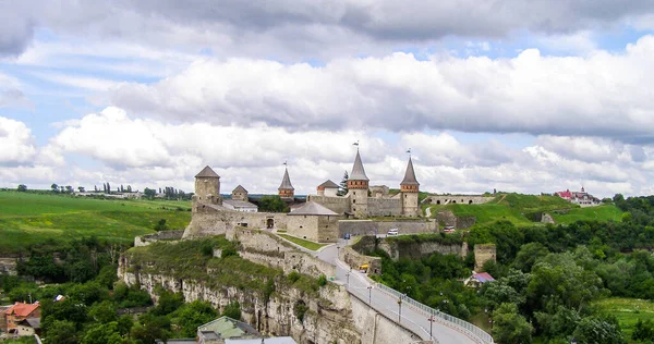 Fortaleza Medieval Poderosa Oeste Ucrânia — Fotografia de Stock