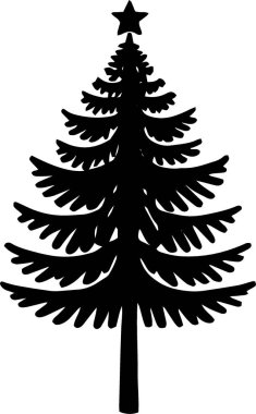 Yeni Yıl Çam Ağacı Zirvesi Modern Taslak 'ta Yeni Yıl Kutlaması