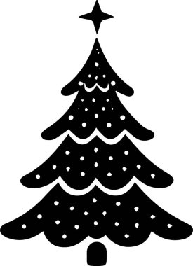 Modern Taslak Yılbaşı Arkaplanı için Yeni Yıl Çam Ağacı Grafiği