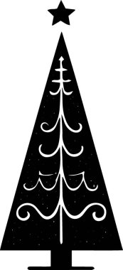 Temiz Çizgileri Olan Web Sitesi Afişi İçin Rafine Tatil Ağacı Vektörü