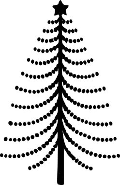 Bayramlık Estetik Posterli Klasik Kışlık Ağaç Taslağı