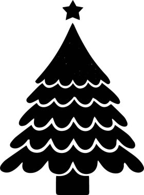 Bayramlık Estetik Posterli Klasik Kışlık Ağaç Taslağı