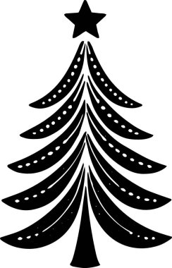 Bayramlık Estetik Posterli Klasik Kışlık Ağaç Taslağı