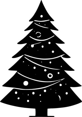 Festive Winter Spruce Tree Web Sitesi Afişi için Düz Vektör Grafikleri